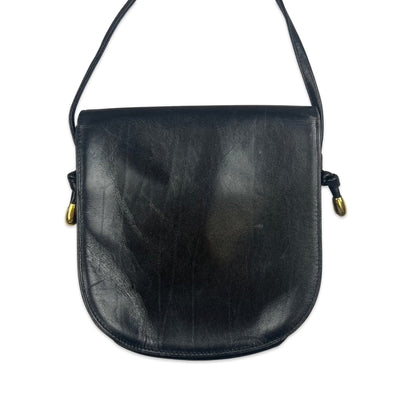 Vintage 90s Black Gold Crossbody Handbag