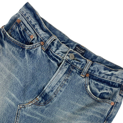 Vintage Y2K Distressed Denim Mini Skirt 14