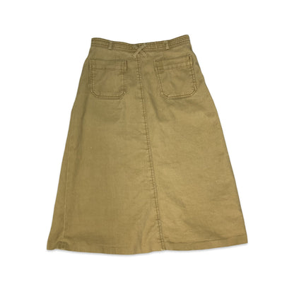 Vintage Khaki Denim A-line Skirt 6 8