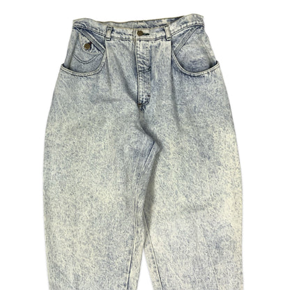 Vintage 80s Lee Riders High Waisted Acid Wash Jeans 14