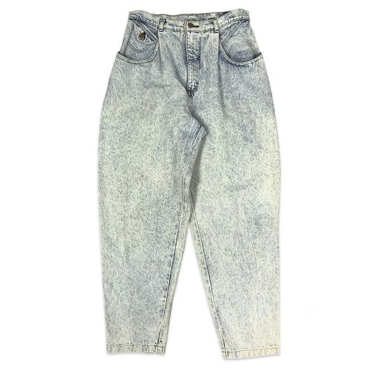Vintage 80s Lee Riders High Waisted Acid Wash Jeans 14