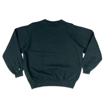 Champion Black Spell Out Sweatshirt L