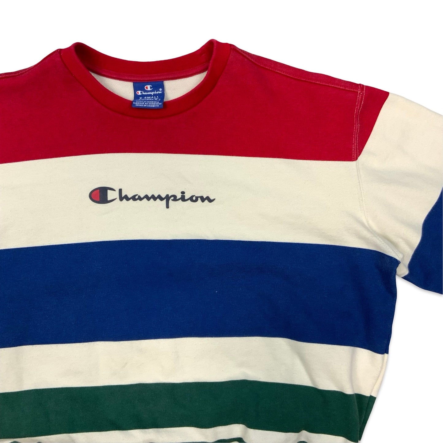 Champion Rainbow Striped Sweatshirt