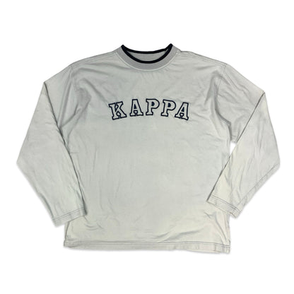 Kappa White Long Sleeved Spell Out Tee L