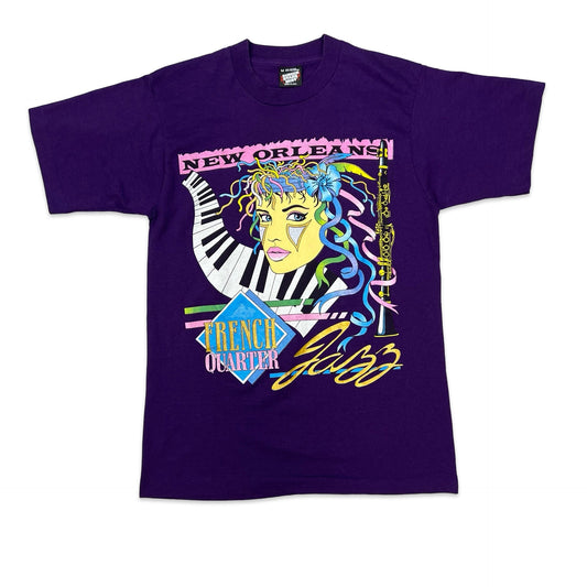 Vintage 90s Screen Stars "New Orleans" Purple Graphic Tee S