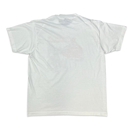 Vintage 90s Screen Stars "Christmas at Nan Gray Davis" White Graphic Tee XL