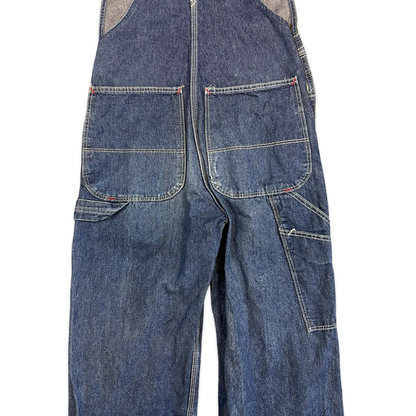 Vintage 90s Dickies Blue Denim Dungarees 30W 34L