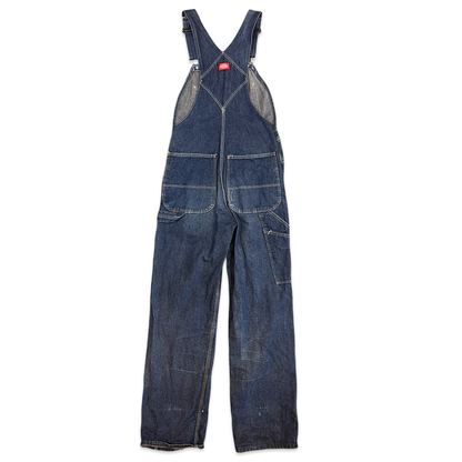 Vintage 90s Dickies Blue Denim Dungarees 30W 34L