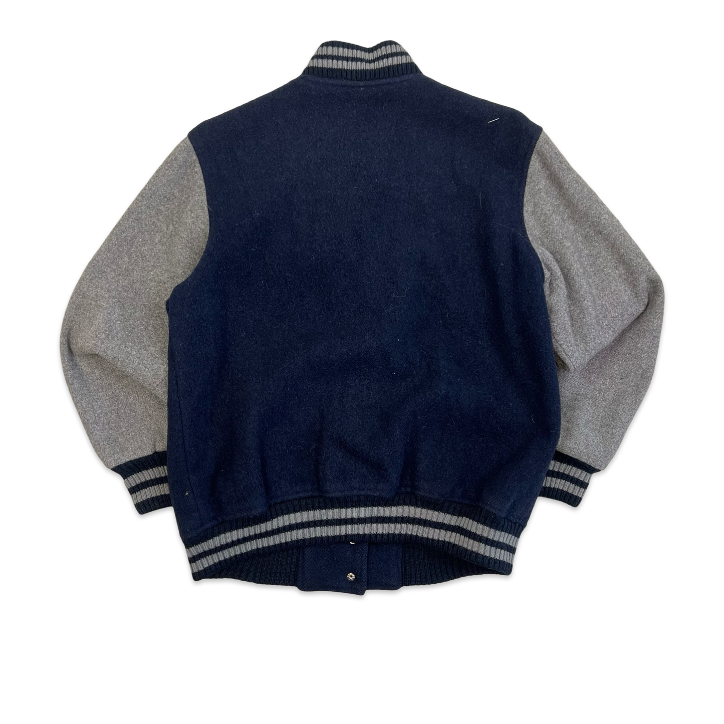 Vintage RARE McGregor Navy & Grey Wool Varsity Jacket S