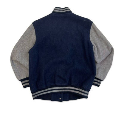 Vintage RARE McGregor Navy & Grey Wool Varsity Jacket S