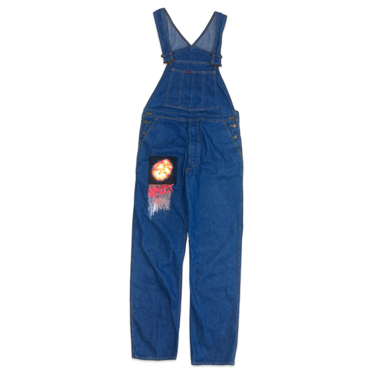 Vintage 80s 90s Edwin Customised Hand Painted Dungarees 30W 32L