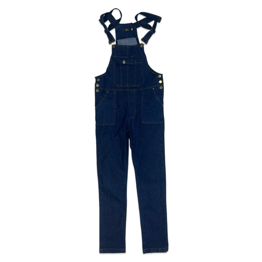 Vintage 90s Dark Indigo Skinny Fit Dungarees 10