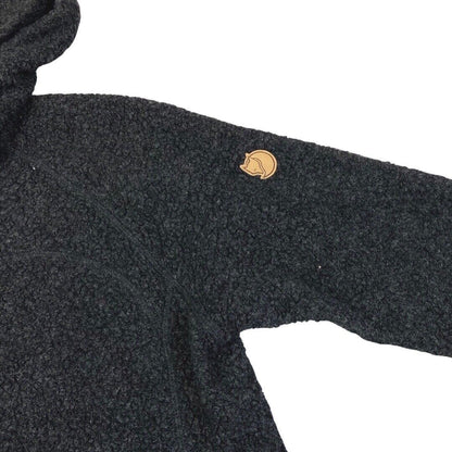 Vintage 90s 00s Grey Fjällräven Zip Down Hooded Fleece S