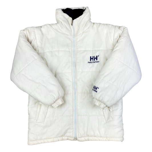 Vintage 90s 00s White Helly Hansen Embroidered Puffa Jacket XL