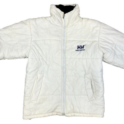 Vintage 90s 00s White Helly Hansen Embroidered Puffa Jacket XL