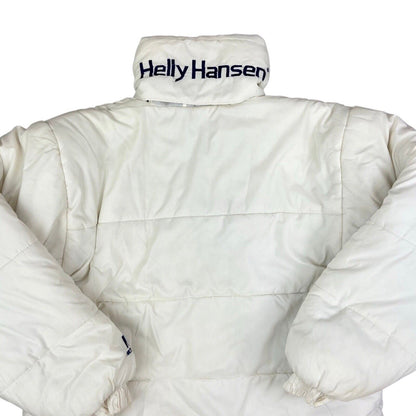 Vintage 90s 00s White Helly Hansen Embroidered Puffa Jacket XL