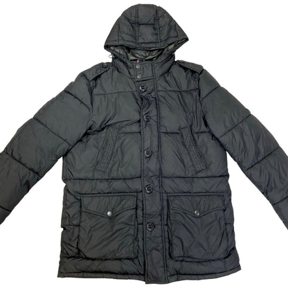 Vintage 90s 00s Black Tommy Hilfiger Puffa Jacket XL