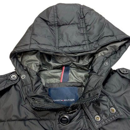 Vintage 90s 00s Black Tommy Hilfiger Puffa Jacket XL
