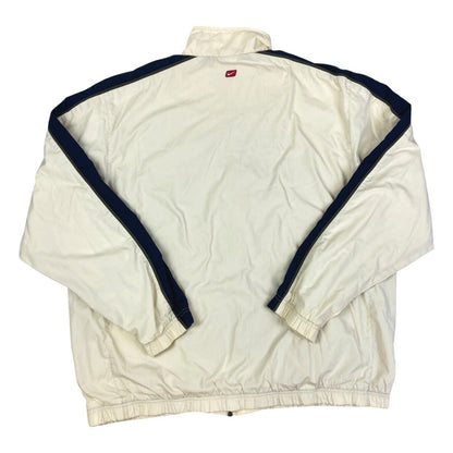 Vintage 90s Cream Navy Nike Embroidered Windbreaker XL