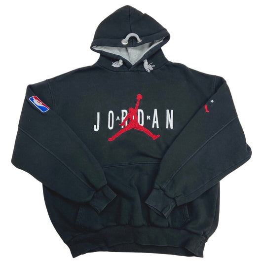 Vintage 90s 00s Black Embroidered Jordan Logo Hoodie  XXL