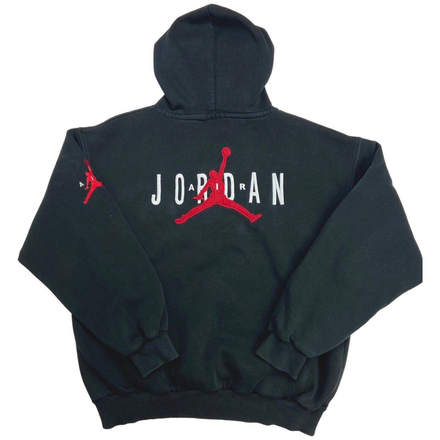 Vintage 90s 00s Black Embroidered Jordan Logo Hoodie  XXL