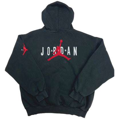 Vintage 90s 00s Black Embroidered Jordan Logo Hoodie  XXL