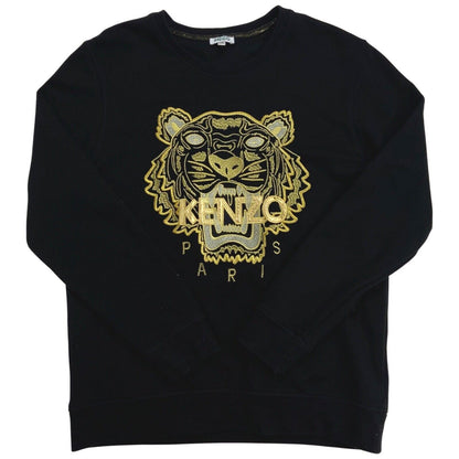Vintage Y2K Black Gold Embroidered Kenzo Jumper M