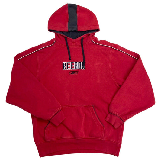 Vintage 90s 00s Red Embroidered Reebok Hoodie XL