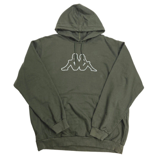 Vintage 90s 00s Green Embroidered Kappa Hoodie XL