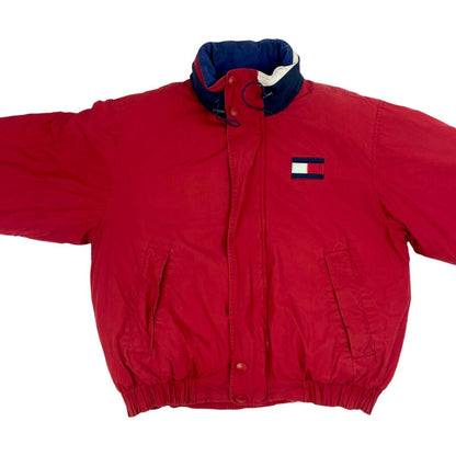 Vintage 90s Red Tommy Hilfiger Puffa Coat XL