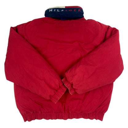 Vintage 90s Red Tommy Hilfiger Puffa Coat XL