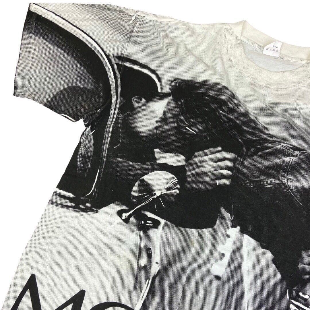 Vintage Super Rare 90s Black White Moods by Krizia All Over Print T-shirt XL
