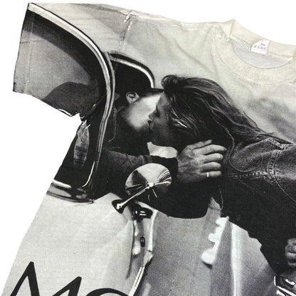 Vintage Super Rare 90s Black White Moods by Krizia All Over Print T-shirt XL