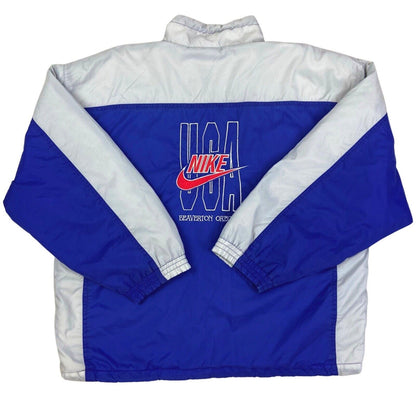Vintage 1990 Blue Grey Nike Embroidered Windbreaker XXL