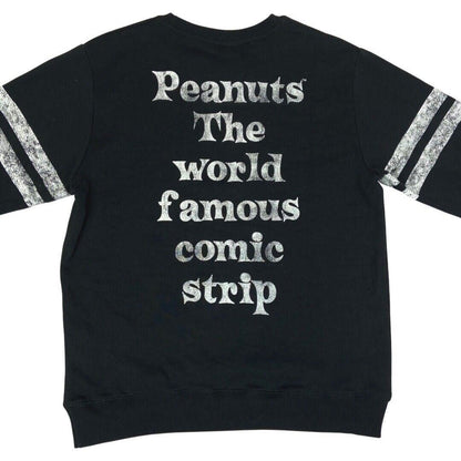 Vintage 90s 00s Black Peanuts Snoopy Loves Music Sweater sweatshirt jumper M