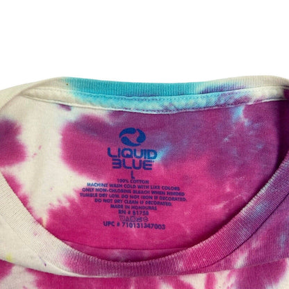 2016 Liquid Blue Tie Dye Dancing Mushrooms T-Shirt L