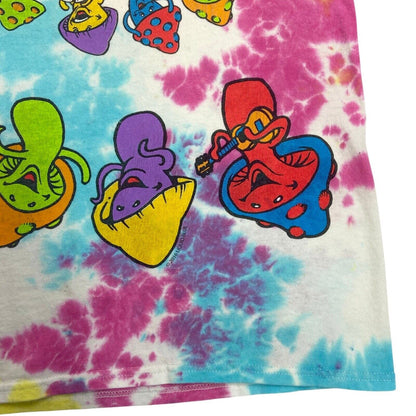 2016 Liquid Blue Tie Dye Dancing Mushrooms T-Shirt L