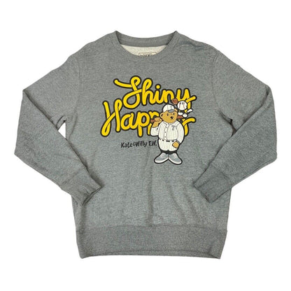 Vintage 00s 90s Grey Teenie Weenie Baseball Bear Crew Neck Jumper M