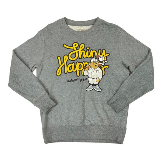 Vintage 00s 90s Grey Teenie Weenie Baseball Bear Crew Neck Jumper M