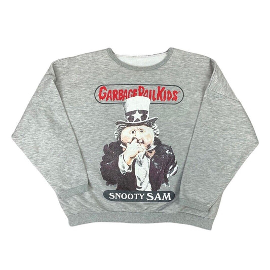 Vintage 80s 90s Grey Garbage Pail Kids Snooty Sam Graphic Printed Jumper 14 16
