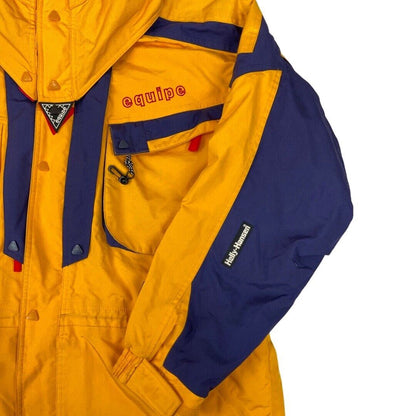 Vintage 90s Yellow Helly Hansen Equipe Waterproof Ski Jacket