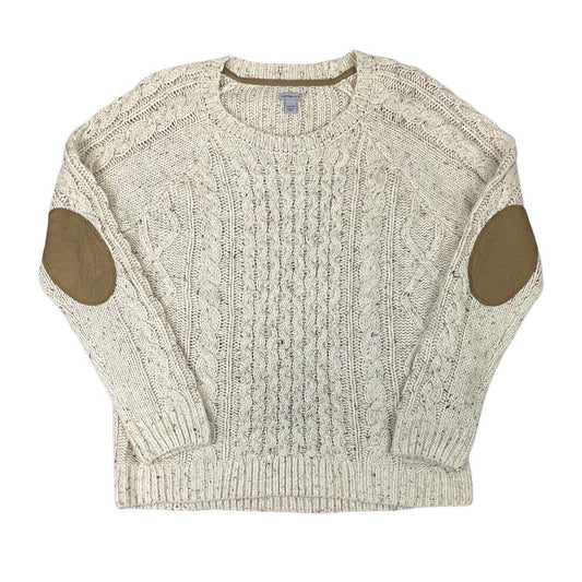 Vintage 90s 00s Beige Speckled Cable Knit Wool Carhartt Jumper 12 14