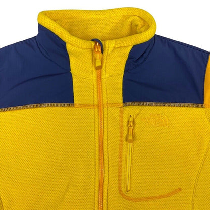 Vintage 90s Bright Yellow Blue The North Face Fleece Zip-Up Jacket S