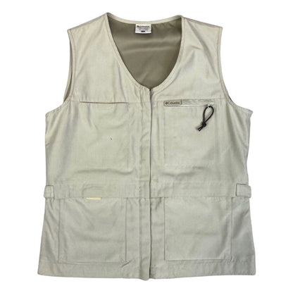 Vintage 90s 00s Beige Columbia Tactical Fisherman’s Gilet Vest 8 10 S