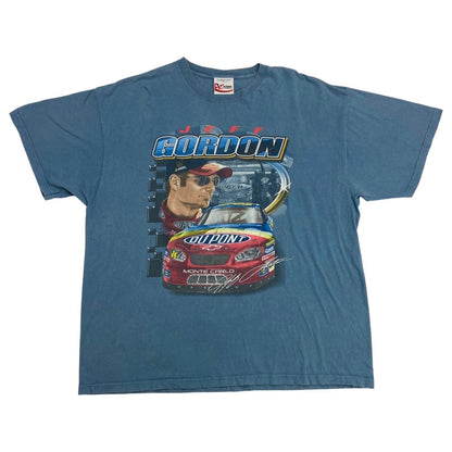 Vintage 2004 Blue Jeff Gordon NASCAR Graphic Print T-shirt XL