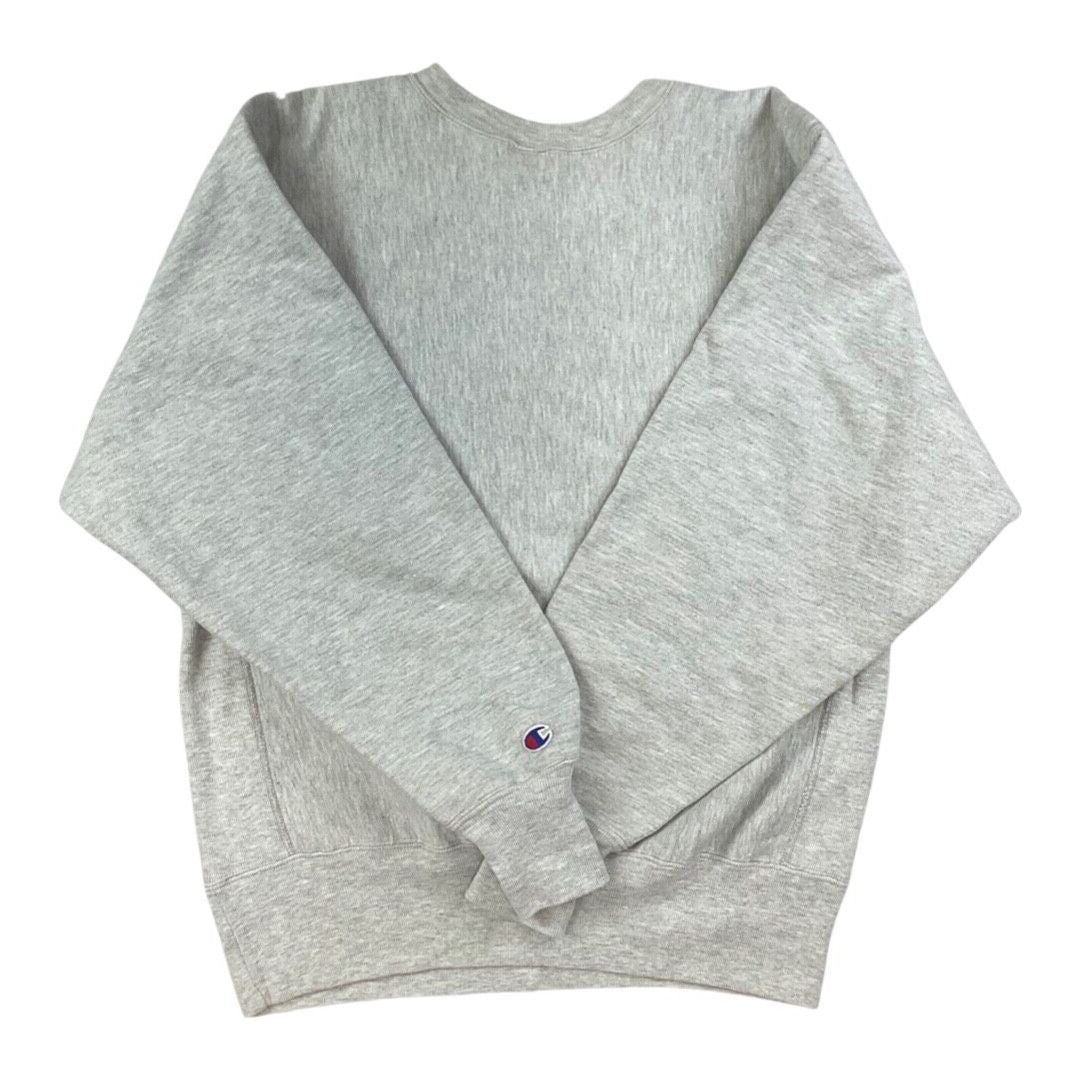 Vintage 90s Grey UCSF Champion Logo Print Reverse Weave Crew Neck Jumper L