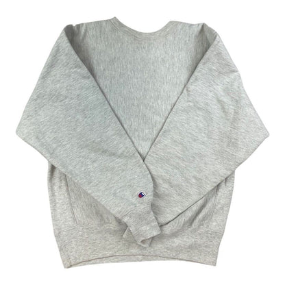 Vintage 90s Grey UCSF Champion Logo Print Reverse Weave Crew Neck Jumper L