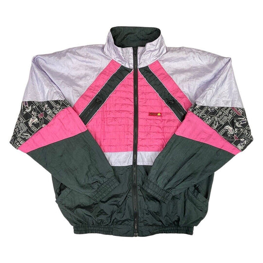 VTG 80s 90s Pink Lilac Black Egyptian Hieroglyph Ellesse Windbreaker Jacket XL
