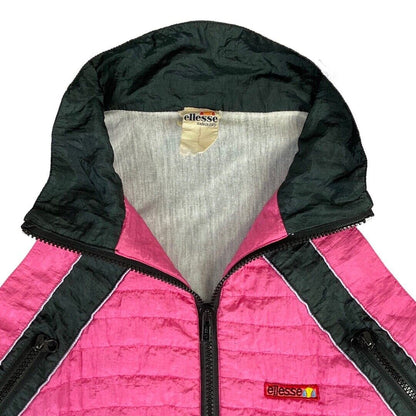 VTG 80s 90s Pink Lilac Black Egyptian Hieroglyph Ellesse Windbreaker Jacket XL