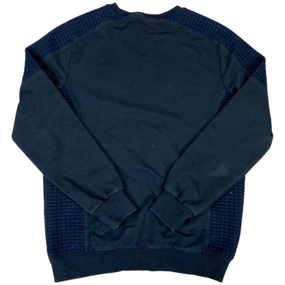 Vintage 90s 00s Navy Blue Embossed Philipp Plein Crew Neck Jumper M
